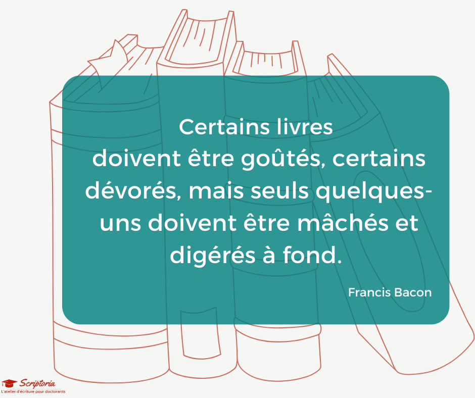 lire la littérature scientifique Bacon